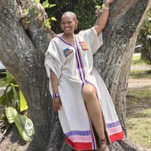 pink amampondo long dress clone